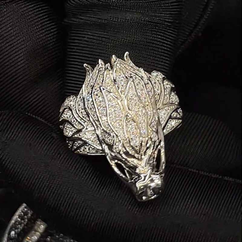 Moissanite Fantasy Monster Ring