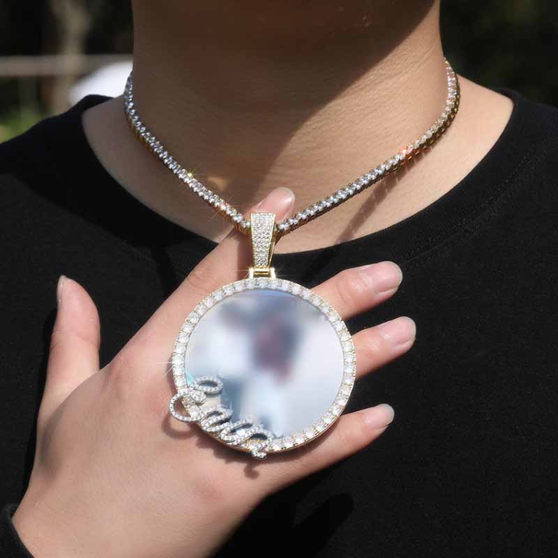 Moissanite Creative Customizable Letter Photo Pendant