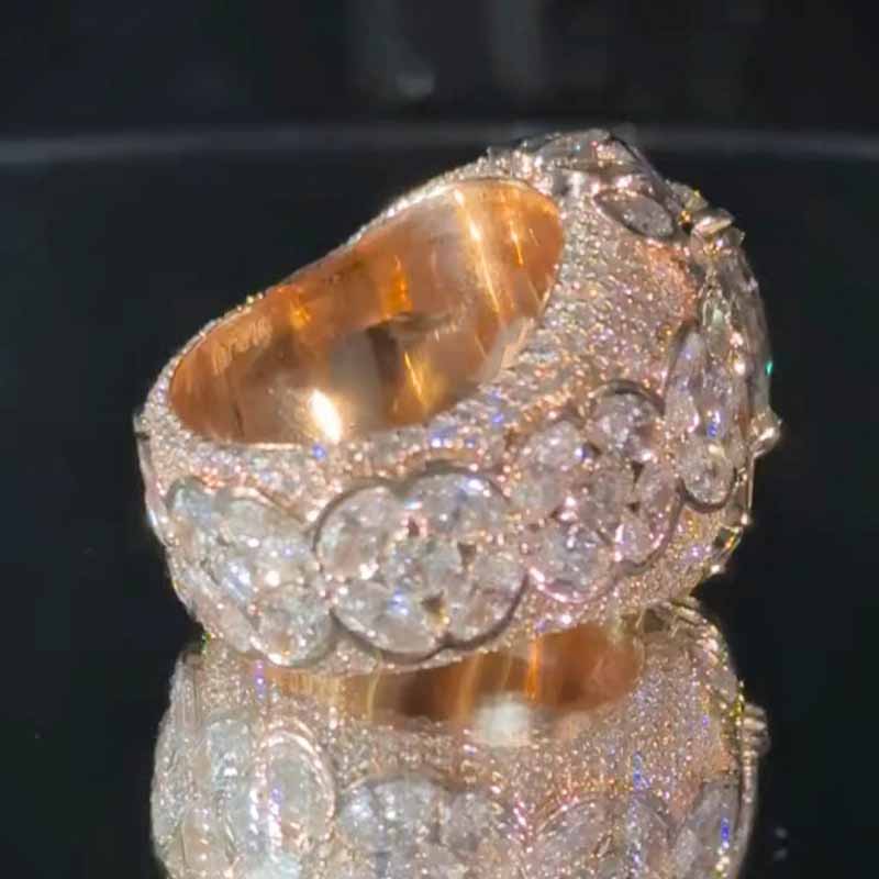 Moissanite Flower Full Diamond Rings[jewelry]