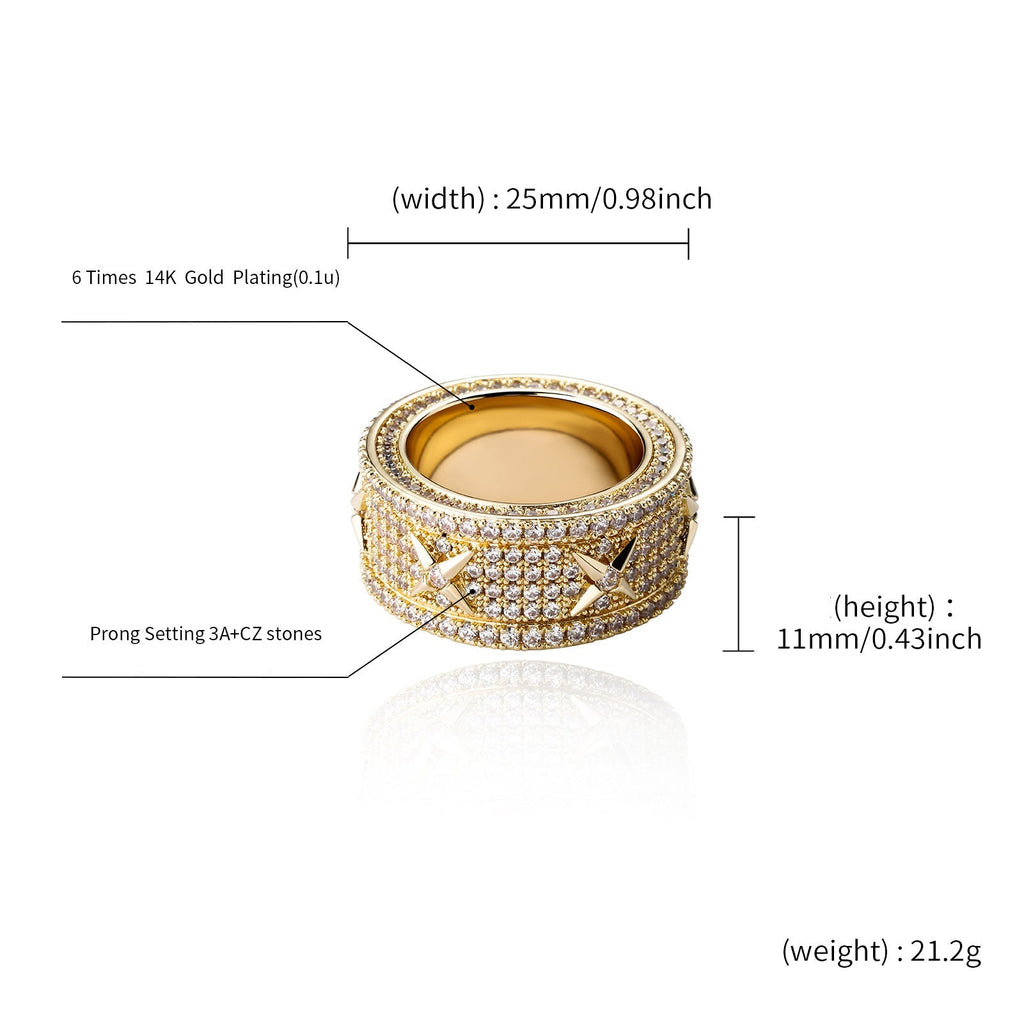 Street Style | "XXXX" Round Cut Zircon Ring