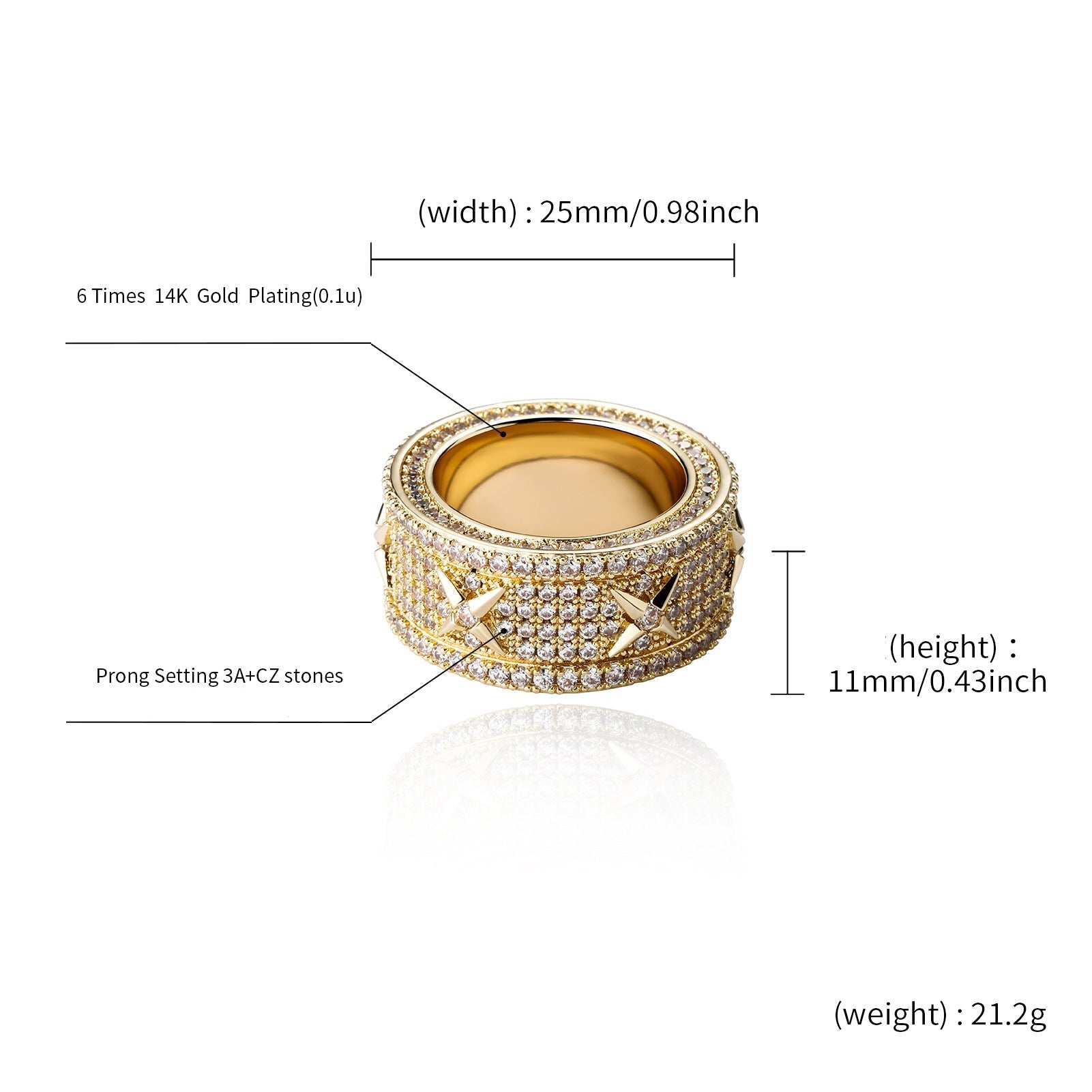 Street Style | "XXXX" Round Cut Zircon Ring