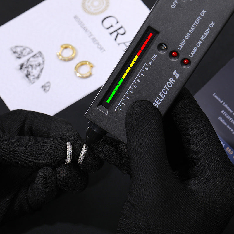 S925 Moissanite Round Earrings