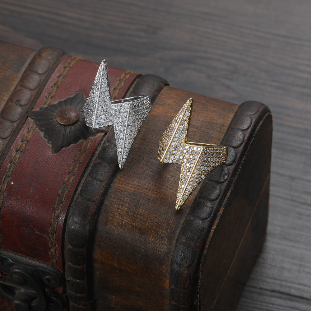 Hip Hop | "Lightning" Iced Out Ring