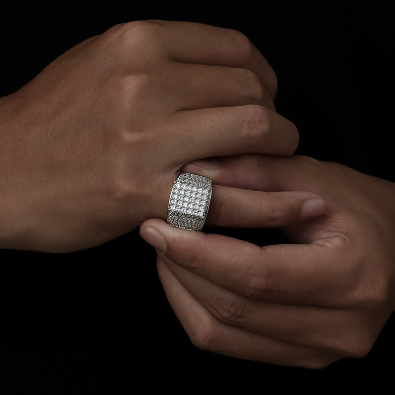 The CEO Crown Iced-Out hip-hop Ring【A68】