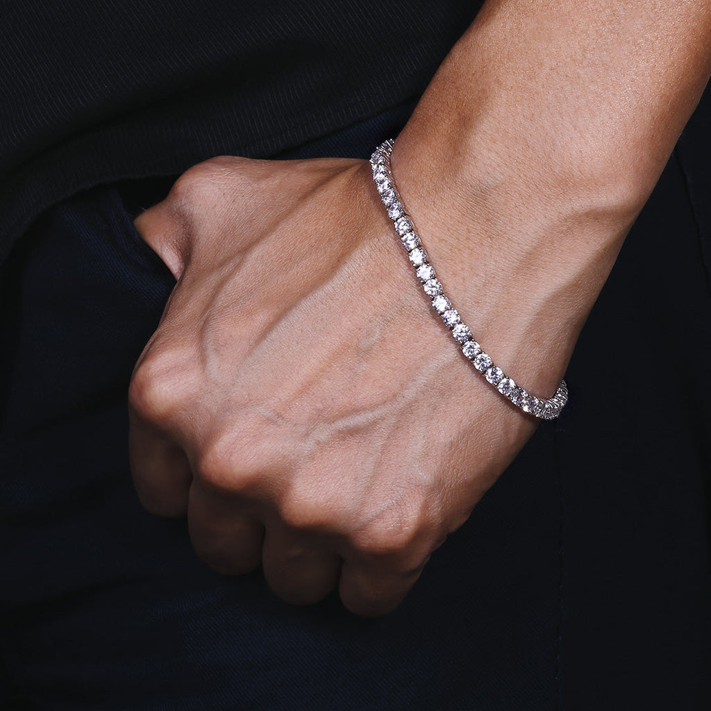 3mm Moissanite Tennis Bracelet for Men
