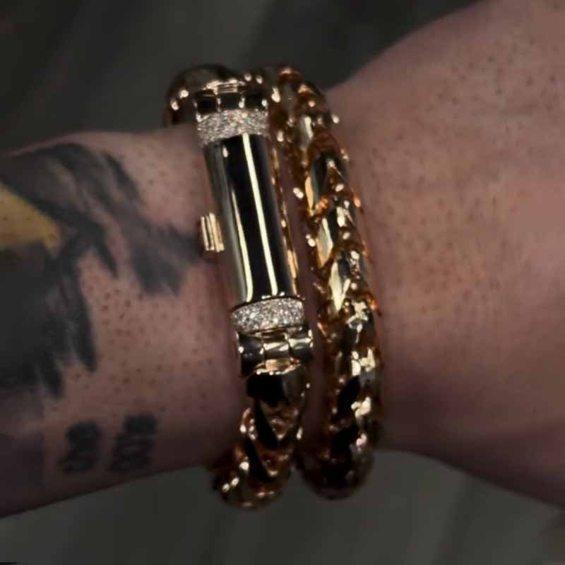 10mm Franco Custom Lock Moissanite Bracelet