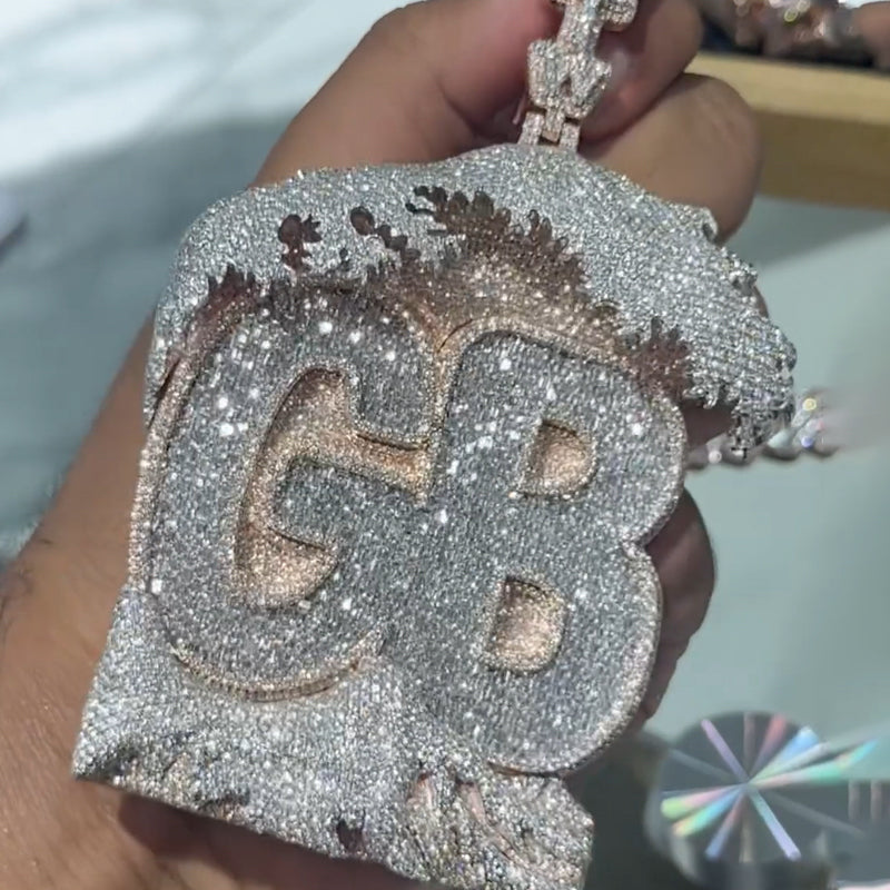 Hip Hop | Wave House Shape GB Letter Pendant