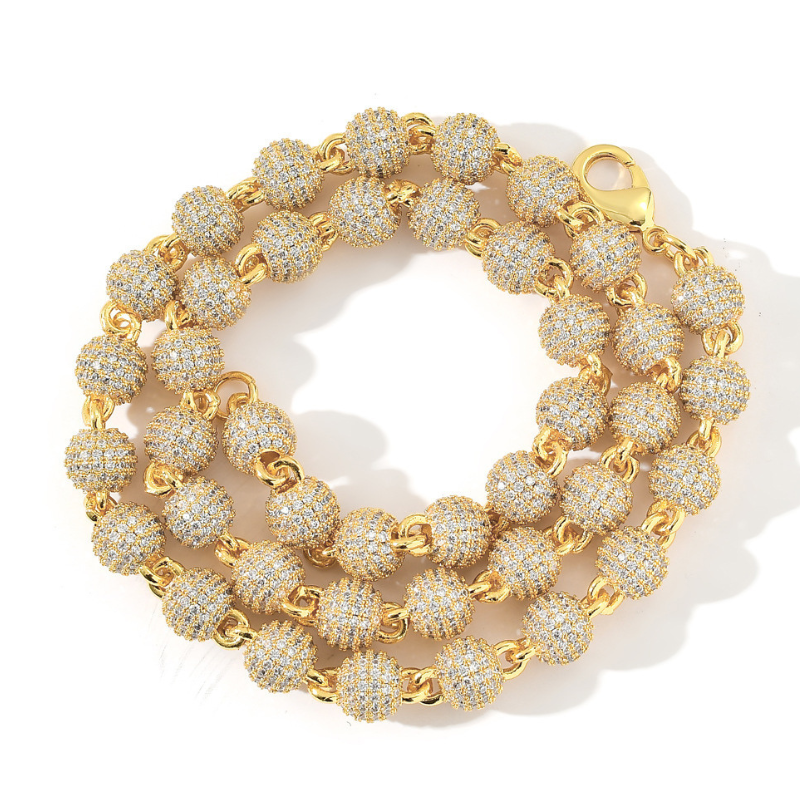 Moissanite Classic Jesus Pendant Diamond Ball Chain Set