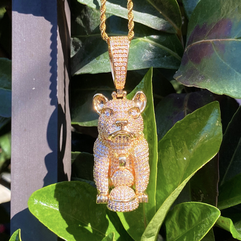 Moissanite Hip-Hop Three-Dimensional Leopard Pendant