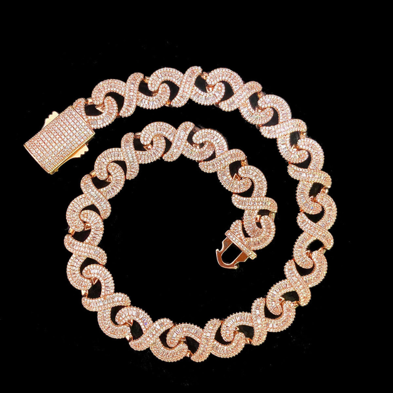 15mm Moissanite Hip Hop T-square Diamond Unlimited 8-figure Cuban Chain