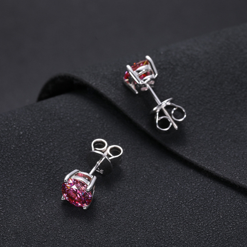 S925 Silver 1 Carat Moissanite Earrings