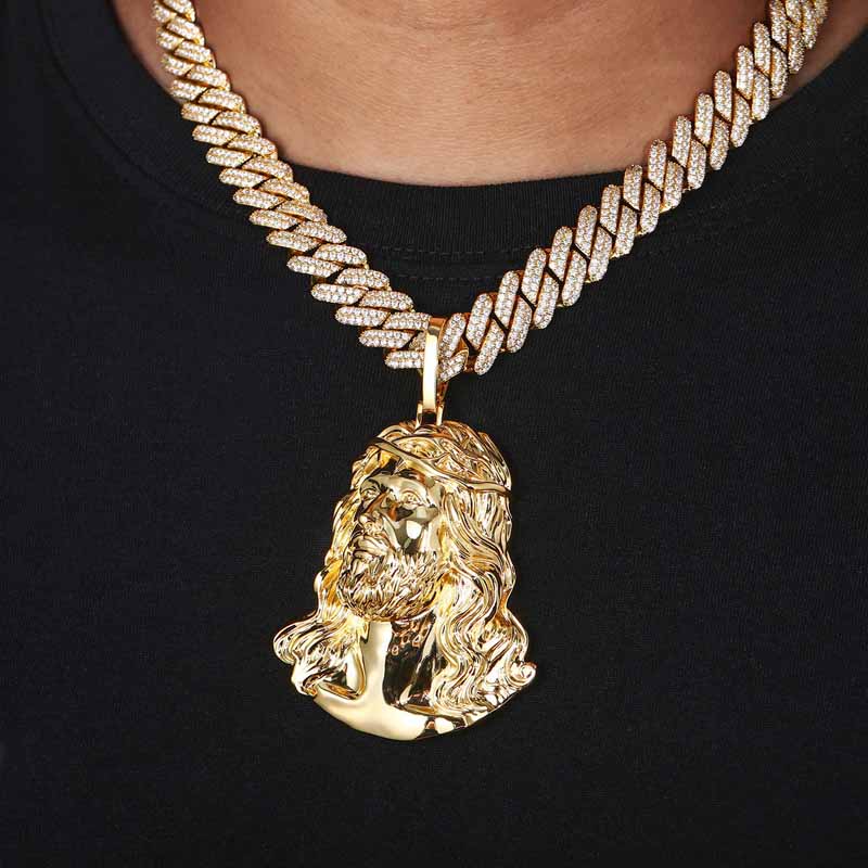 Moissanite Hip Hop Polished Jesus Pendant