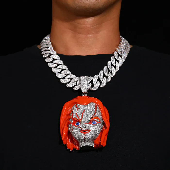 Hip Hop | Iced Out 3D Chucky Face Pendant