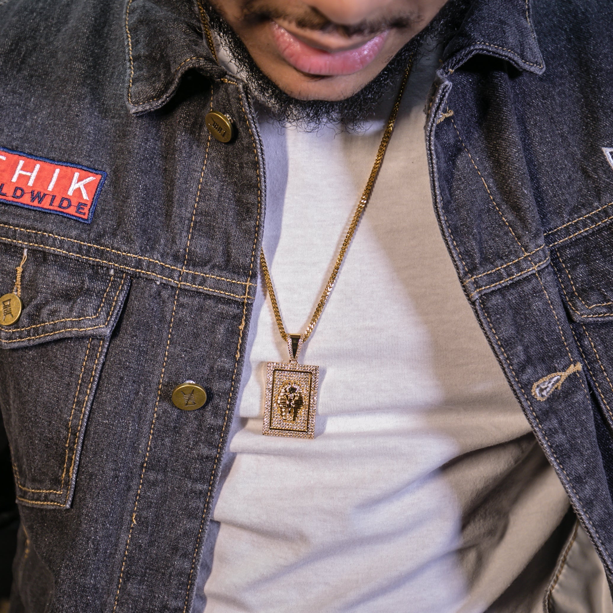 Moissanite Square Tut Pendant