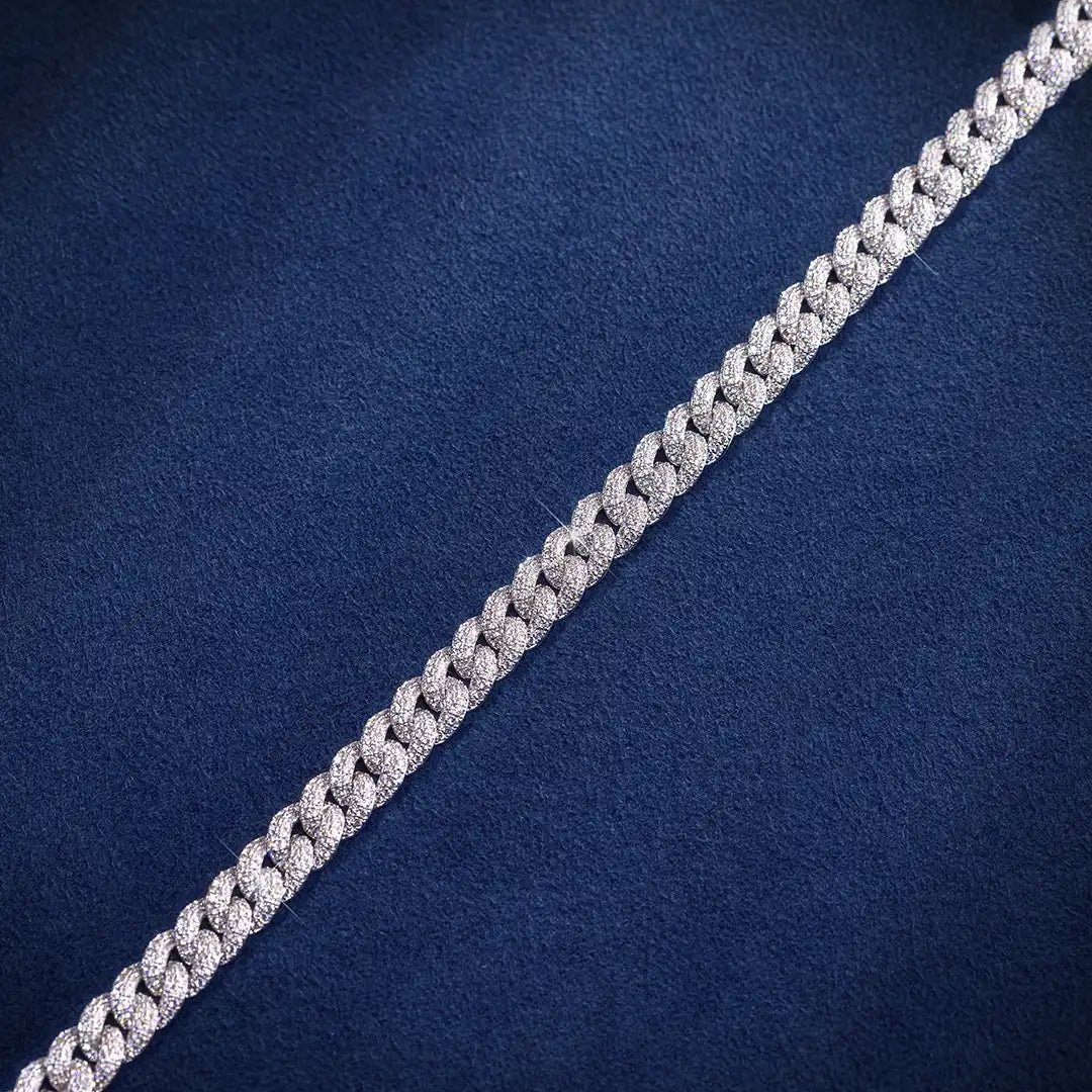 10mm Moissanite Diamond Cuban Link Chain