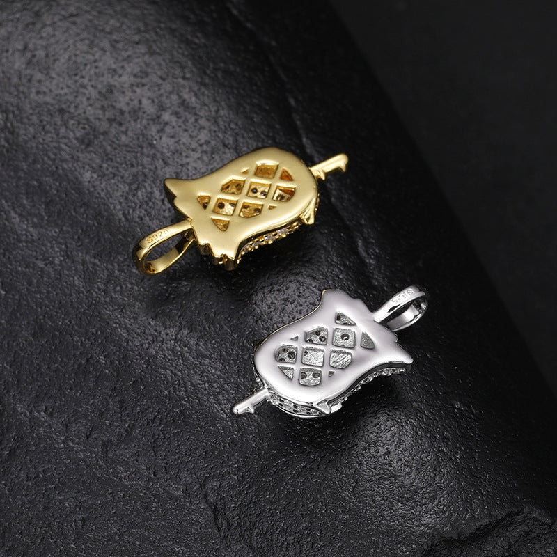 S925 Moissanite Rose Pendant Necklace