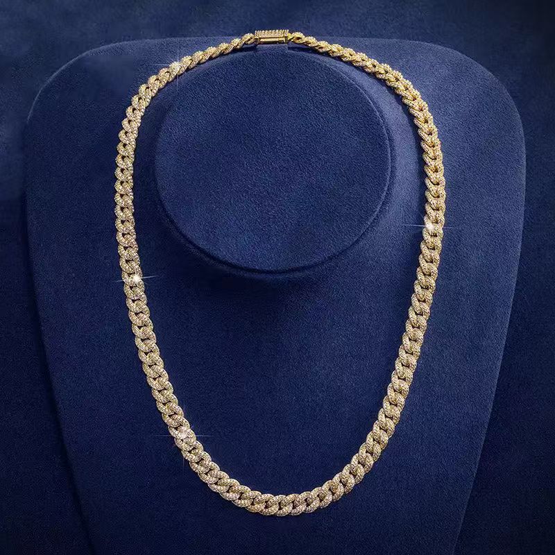 8mm Iced 925S Cuban Link Chain