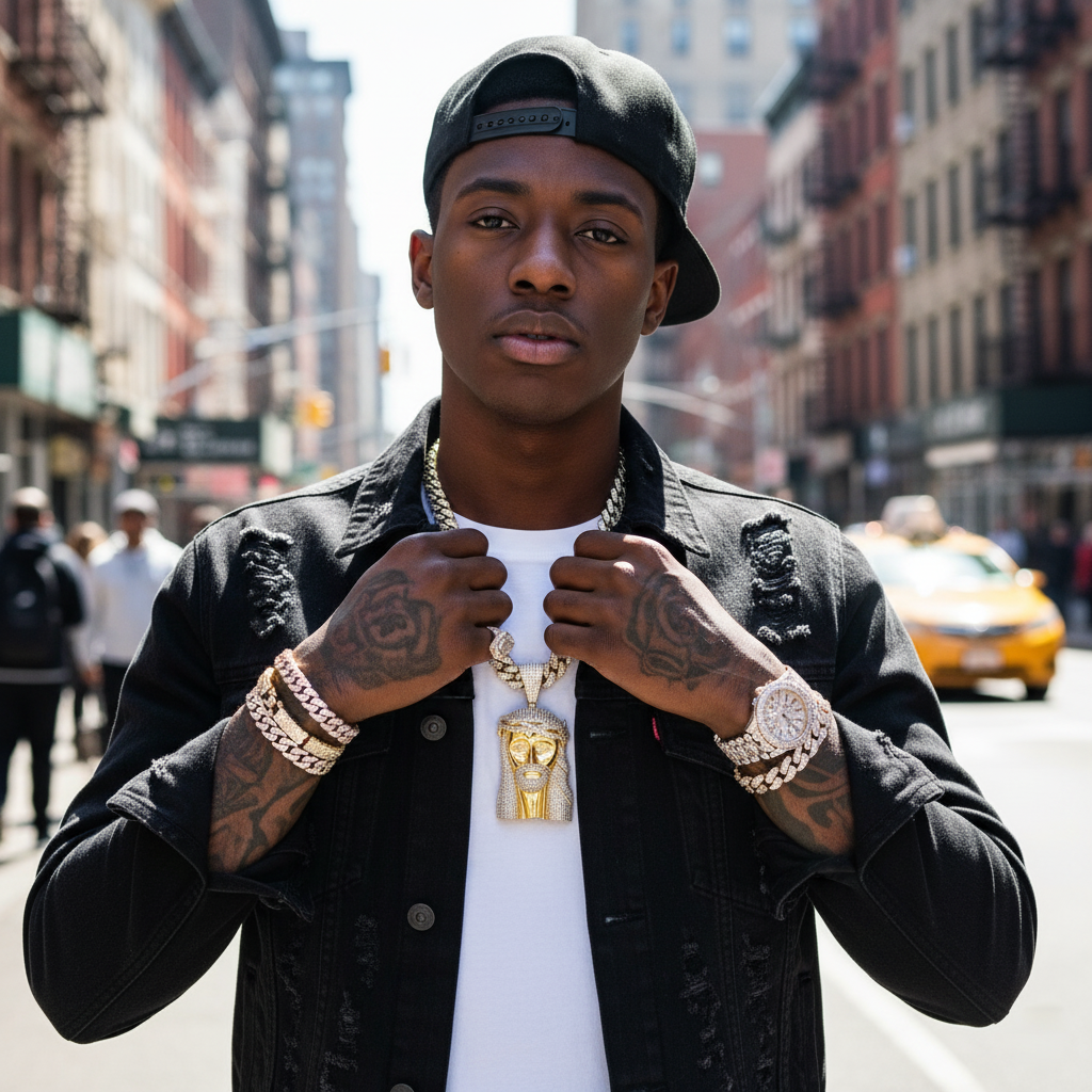 Ultimate Iced-Out Jesus Piece Pendant Set【A02】