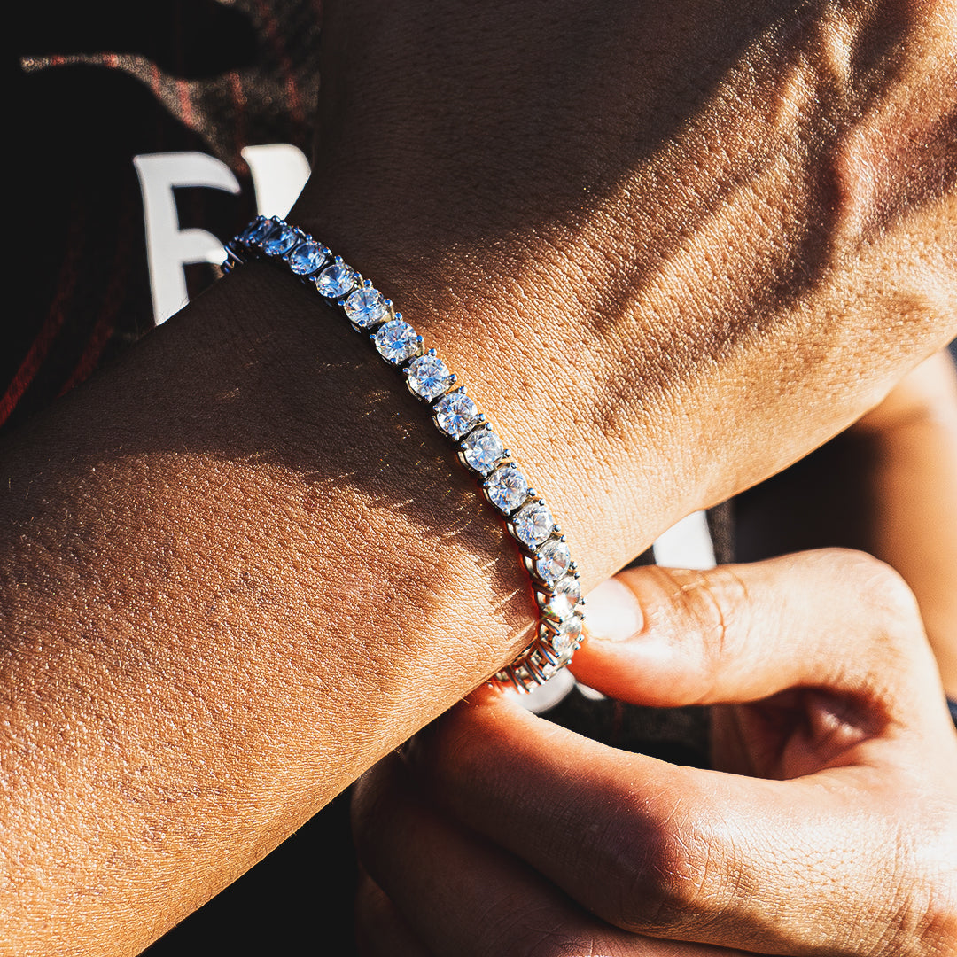 4mm Moissanite Tennis Bracelet for Men