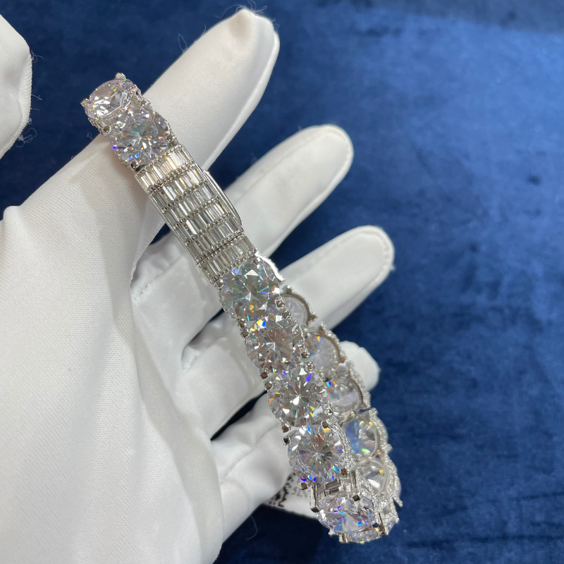 10mm Diamond Design Tennis Bracelet