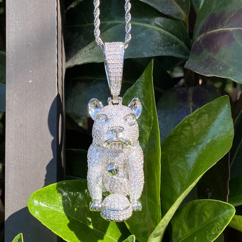 Moissanite Hip-Hop Three-Dimensional Leopard Pendant