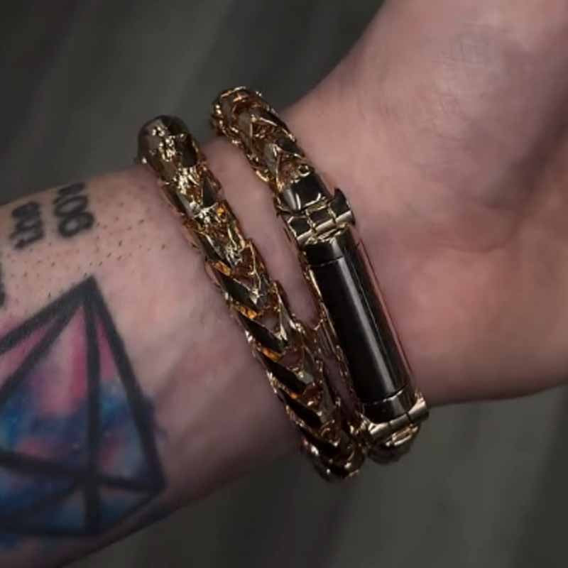 10mm Franco Custom Lock Moissanite Bracelet