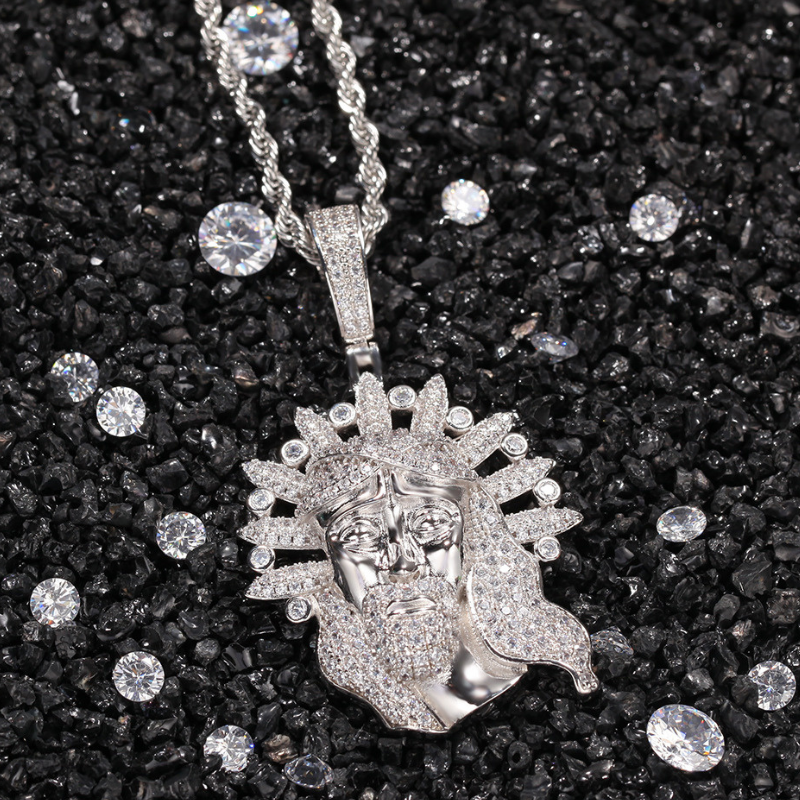 Moissanite Radiant Light Jesus Pendant