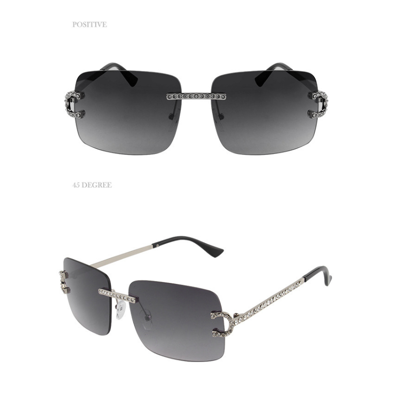 Fashion Frameless Diamond Sunglasses