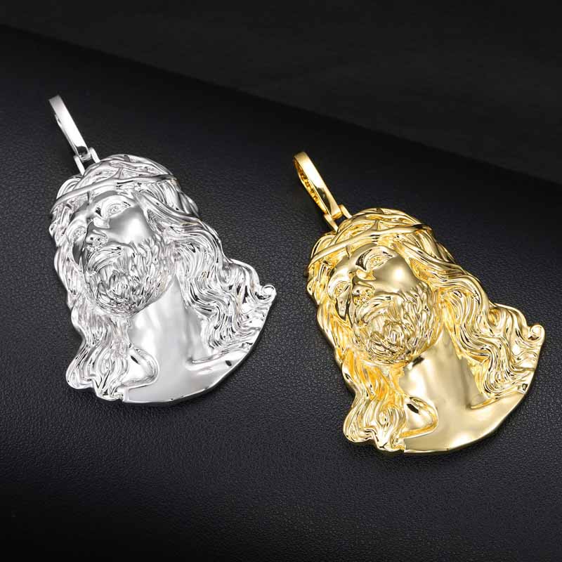 Moissanite Hip Hop Polished Jesus Pendant