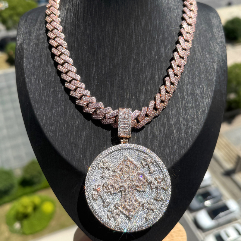 Hip Hop | Cross Medal Pendant Chain Set