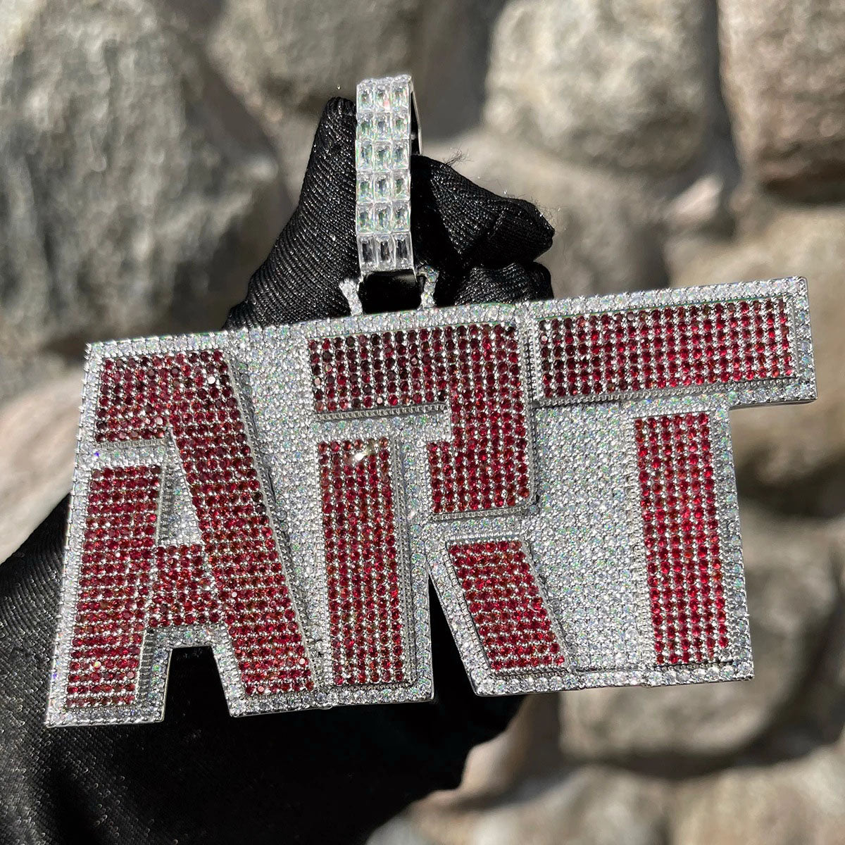 Moissanite Hip Hop Color Font DIY Customizable Letter Pendant