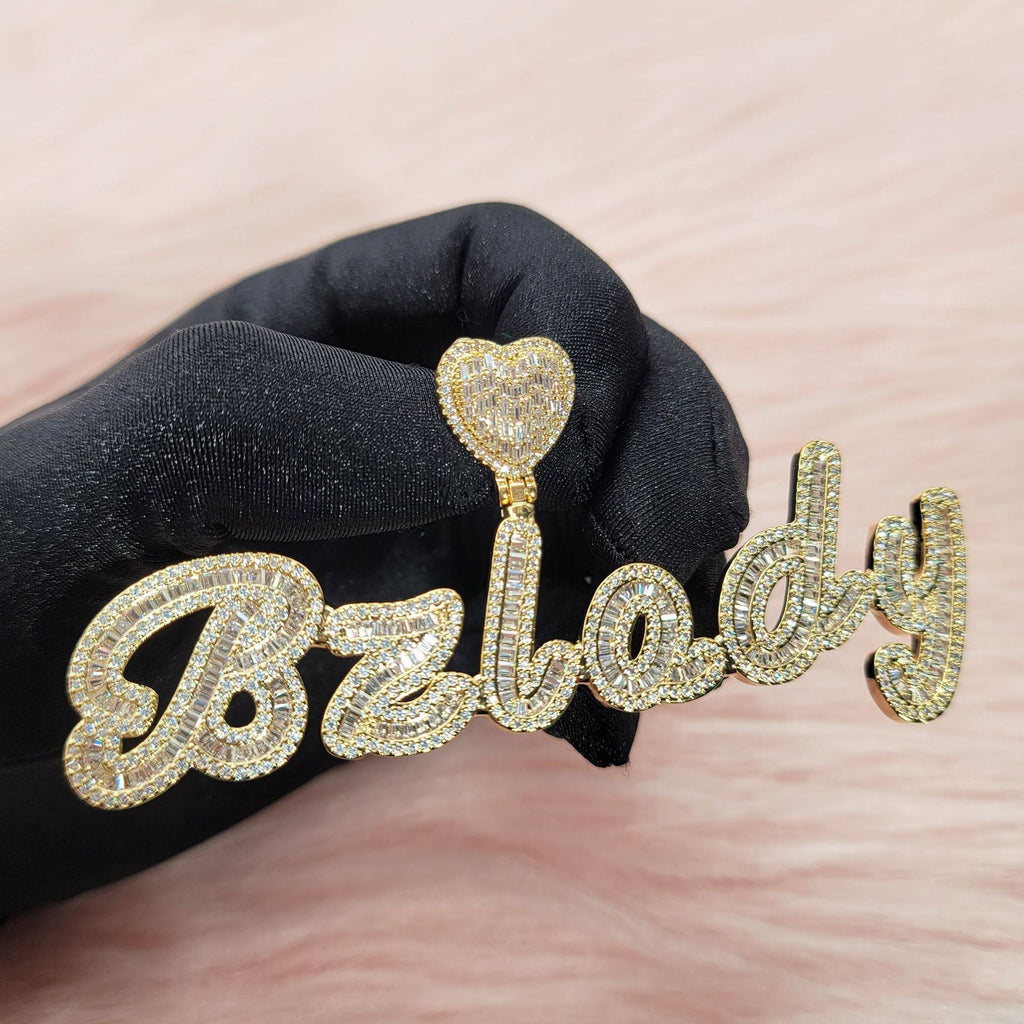 Moissanite Alphabet Custom Stitching Combination Pendant