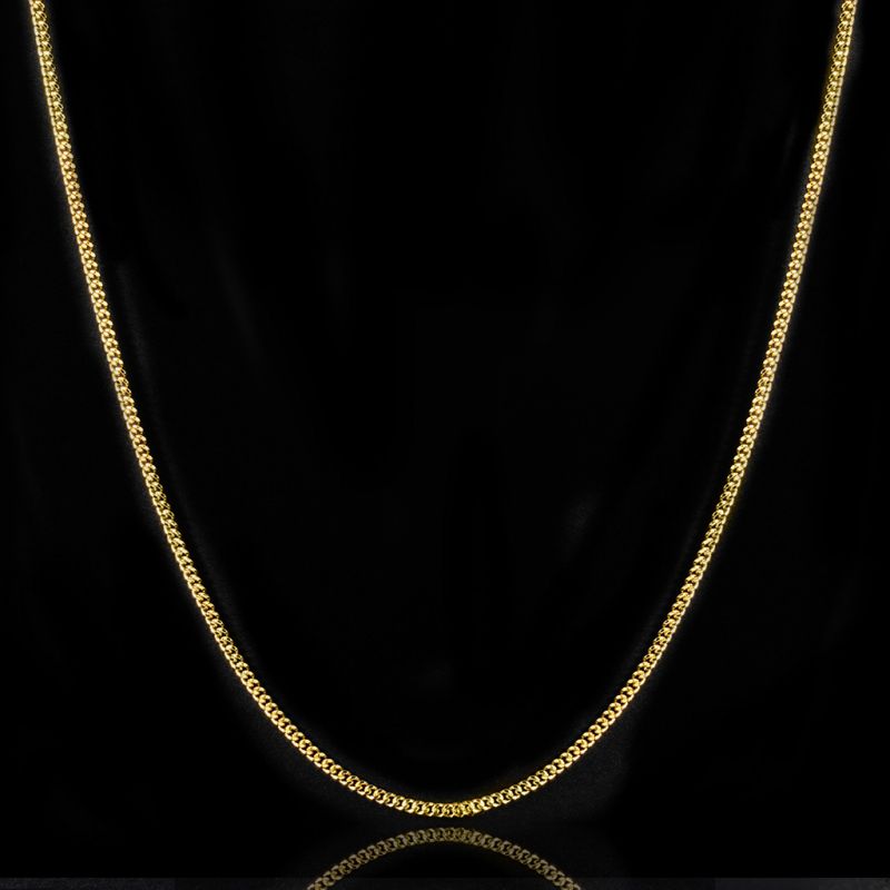 3mm Cuban Chain in Gold