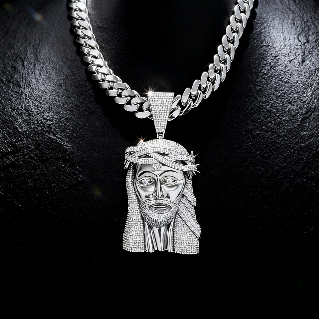 Ultimate Iced-Out Jesus Piece Pendant Set【A02】
