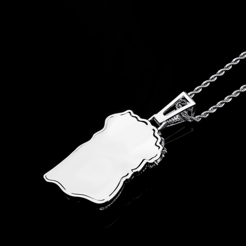 Jesus Moissanite Pendant Cuban Chain Set