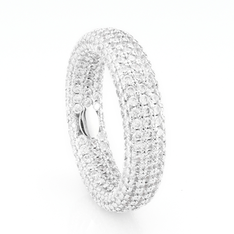 S925 Silver Moissanite Full Diamond Ring