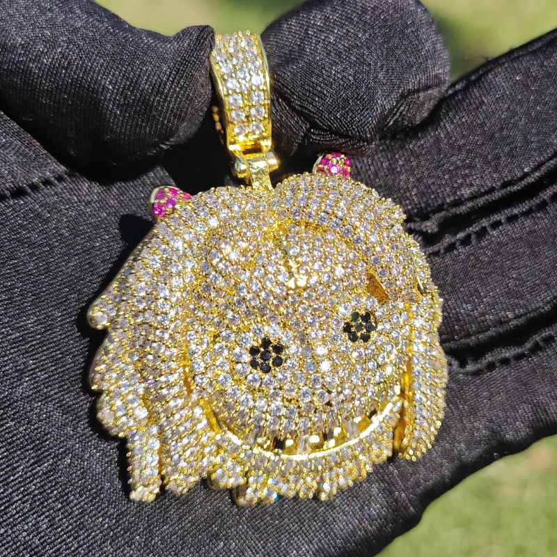Moissanite Hip Hop Cartoon Avatar Pendant