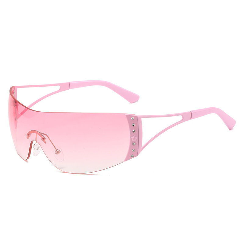 Stylish Frameless Shield Shades Sunglasses