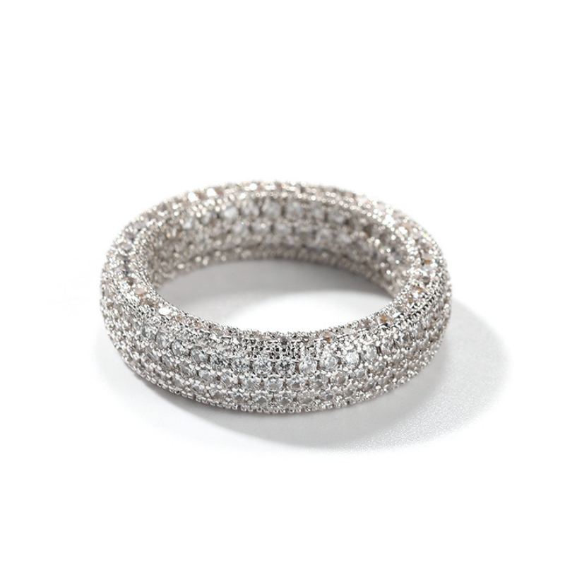 Moissanite Simple Luxury Full Diamond Ring