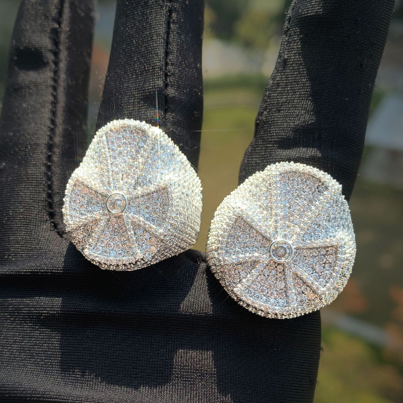 Moissanite Hip Hop Arc Cross Ring