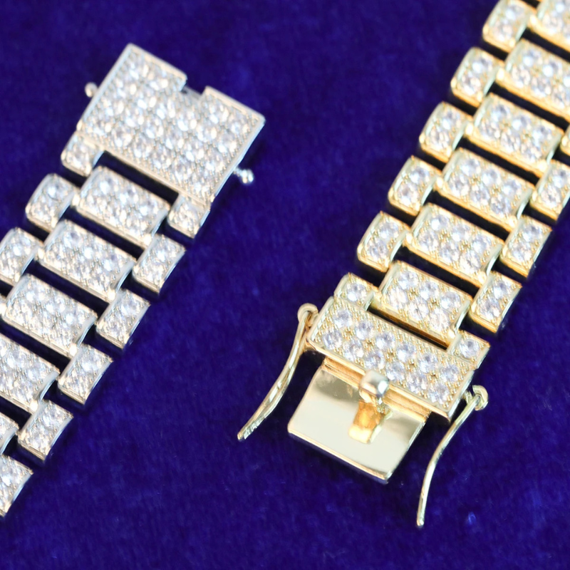 Moissanite Hip Hop Watch Bracelet