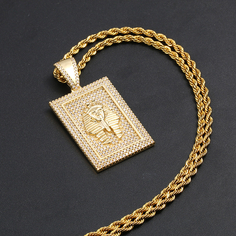 Moissanite Square Tut Pendant