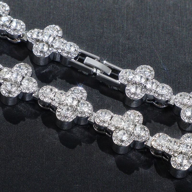 16mm Round Diamonds Cross Star Chain