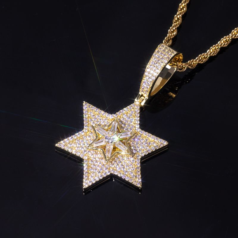 Rotatable Star of David Pendant