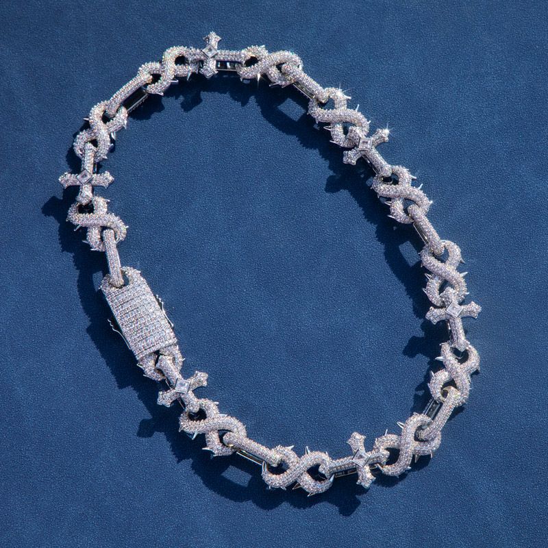 20mm Infinity Chain with Detachable Spike Cross