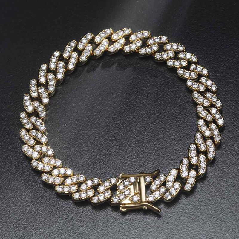 8mm Cuban Link Bracelet in Gold