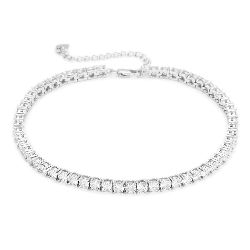 Hip Hop Women's 4mm Tennis Anklet
