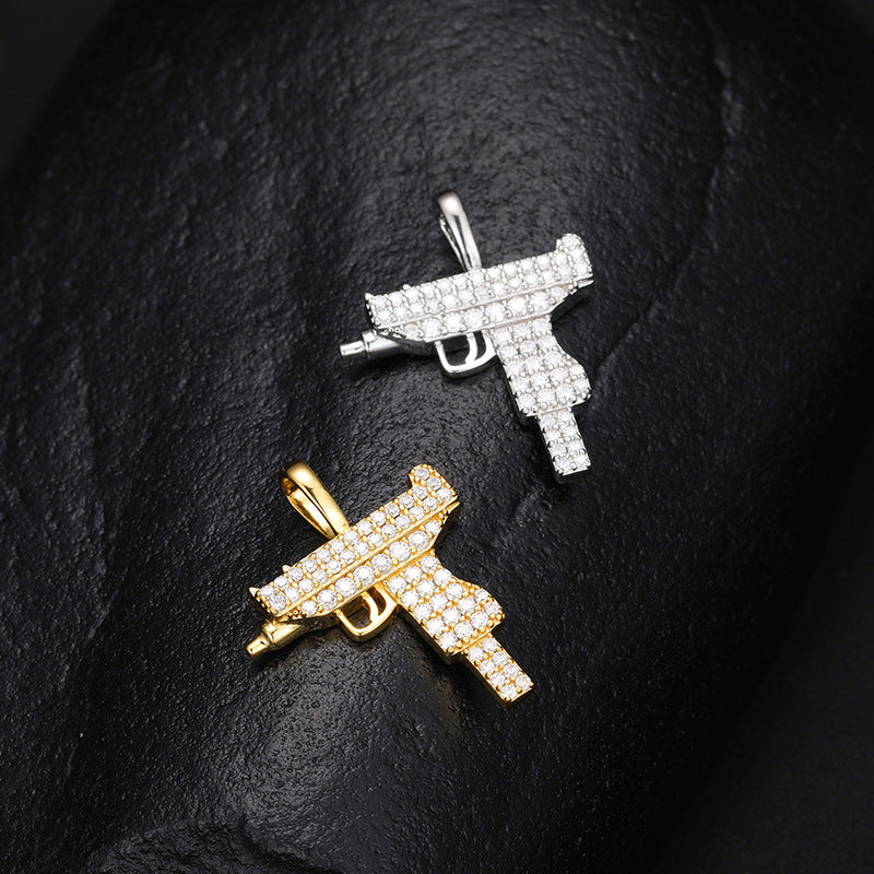 S925 Moissanite Uzi Charge Pendant Necklace