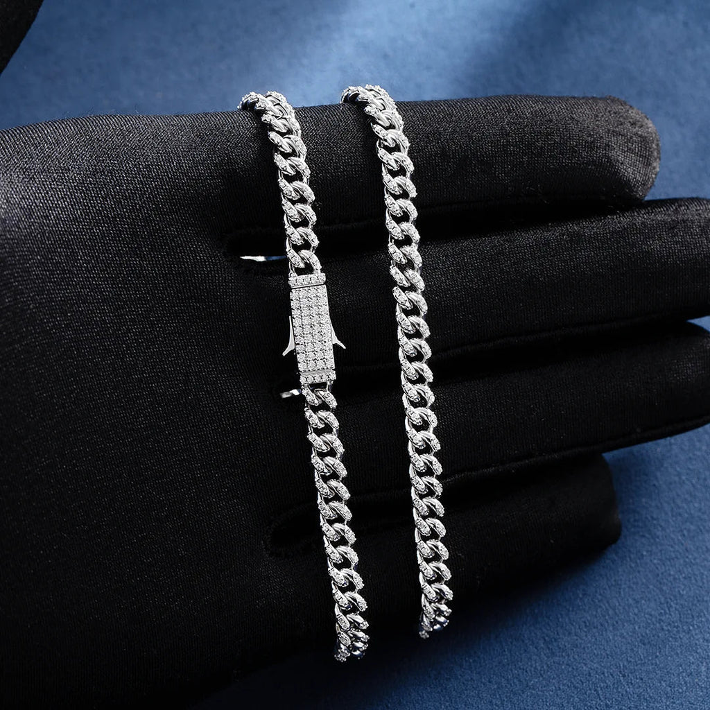 5mm S925 Moissanite Cuban Chain