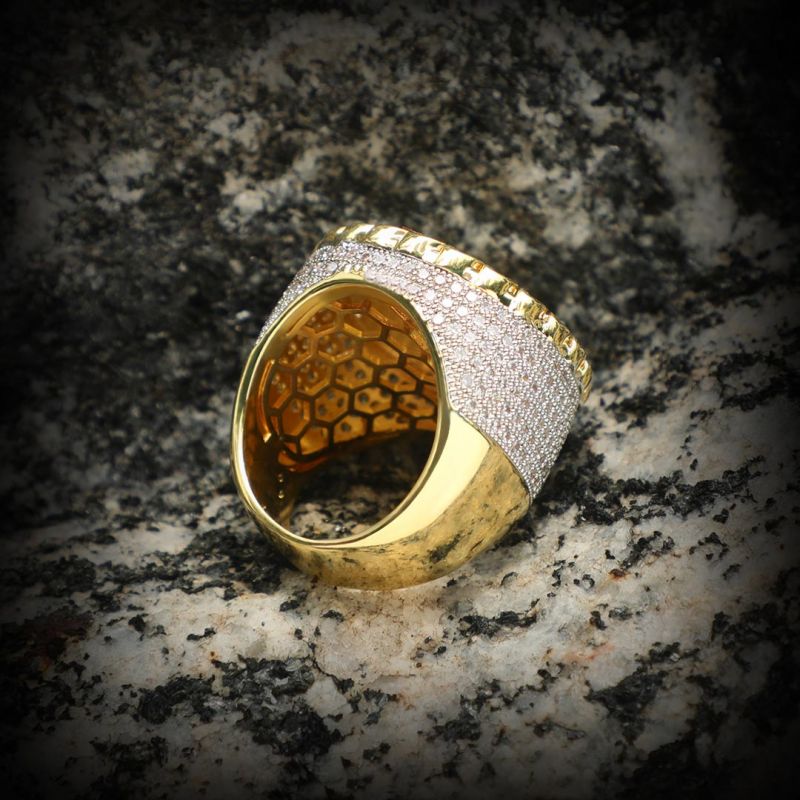 Jesus Moissanite Head Ring in Gold